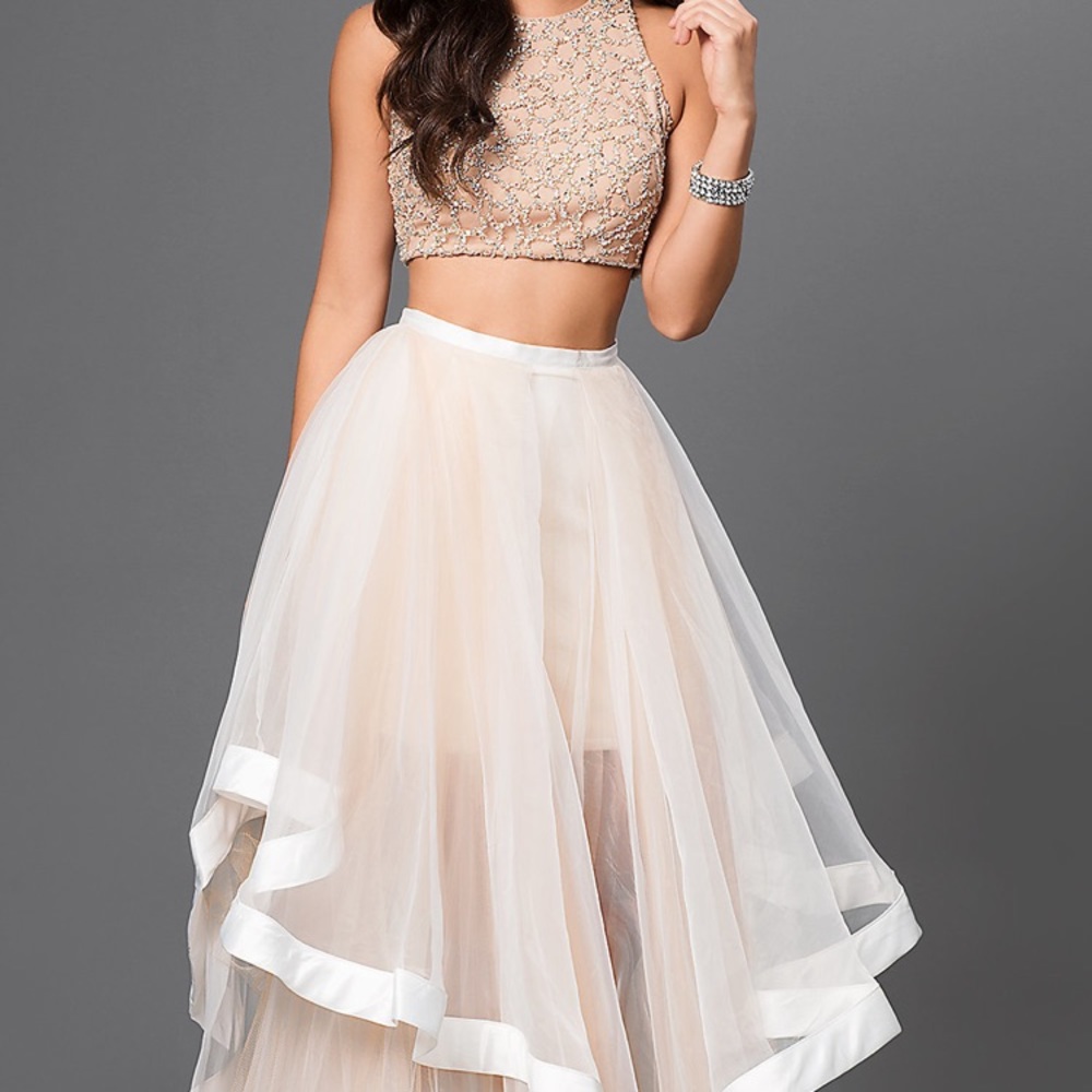 David bridal 2 pieces prom dress